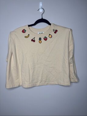 Celandine Coney Icon Embroidered Muscle Tee Sweatshirt Crop Size Medium